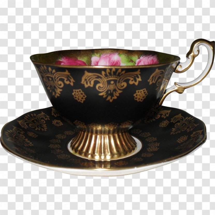 Saucer Tableware Porcelain Teacup Bone China - Coffee Cup Transparent PNG