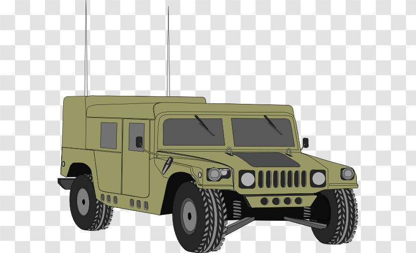 Car Jeep Humvee Military Vehicle Clip Art - Mode Of Transport - Cartoon Transparent PNG