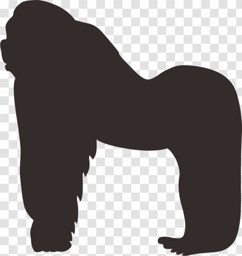 Gorilla Orangutan Silhouette - Painting - Crawling Transparent PNG