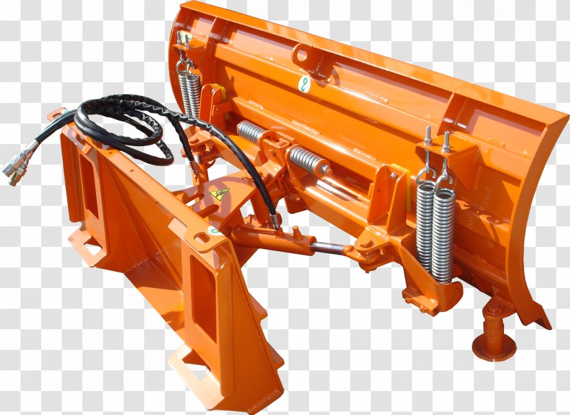 Machine Snowplow Hydraulic Press Hydraulics - Orange - Hoja Transparent PNG