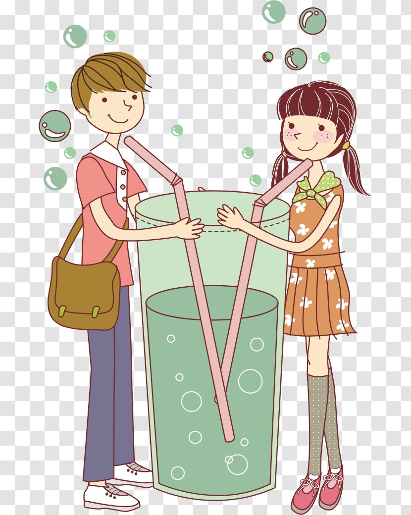 Falling In Love Cartoon Significant Other - Flower - Romantic Share Transparent PNG