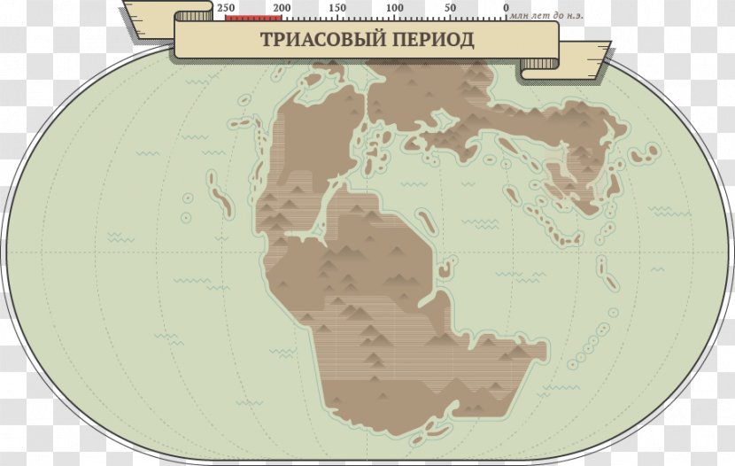 Dinosaur Earth World Map Transparent PNG