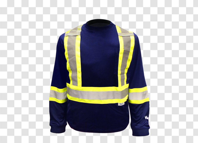 Long-sleeved T-shirt High-visibility Clothing Workwear - Yellow Transparent PNG
