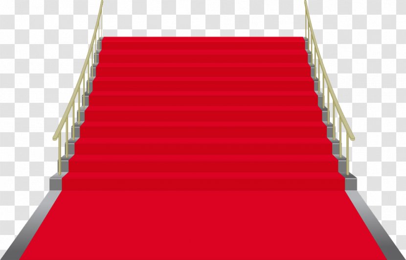 Stairs Stair Carpet Clip Art - Covered With Red Transparent PNG