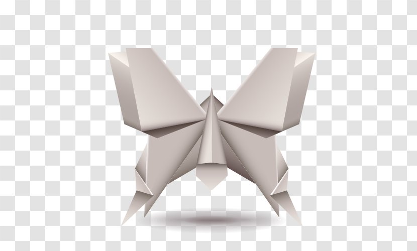 Butterfly Paper Crane Origami - Vector Transparent PNG