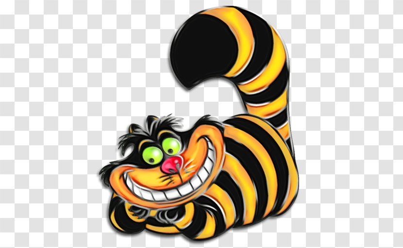 Clip Art Illustration Cheshire Cat Insect - Yellow - Cartoon Transparent PNG