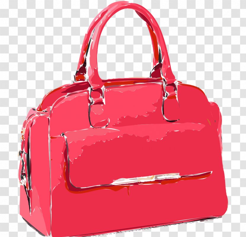 Handbag Leather Wallet Satchel - Red Transparent PNG