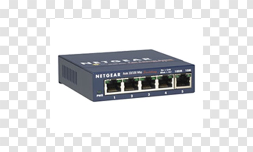 Network Switch Gigabit Ethernet Netgear ProSafe 116 Fast - Electronic Device - Hub Transparent PNG