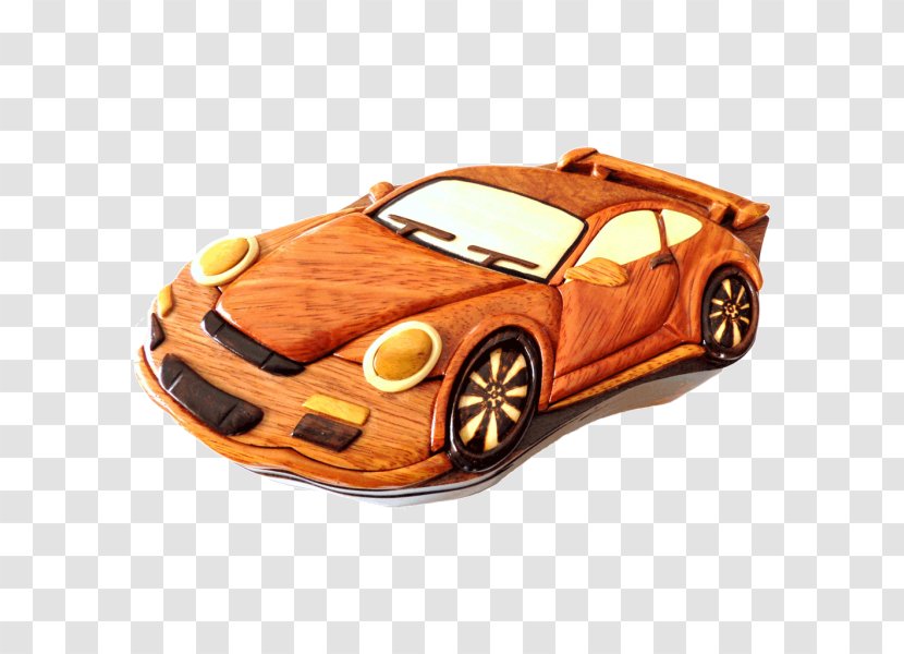 Car Porsche Wood Puzzle Box Scale Models - Sports Transparent PNG