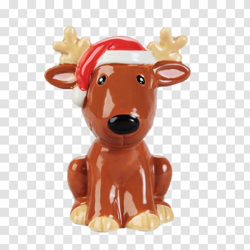 Reindeer Ceramic Biscuit Porcelain Santa Claus - Earthenware Transparent PNG