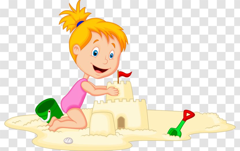 Castle Sand Art And Play Child Illustration - Game - Children Playing Hand-painted Cartoon Transparent PNG
