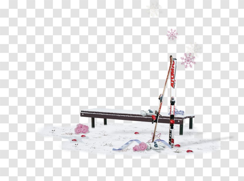 Snow Designer - Snowflake - Outdoor Bench Seat Transparent PNG