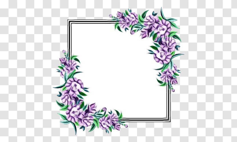 Watercolor Flowers Frame - Painting - Picture Plant Transparent PNG