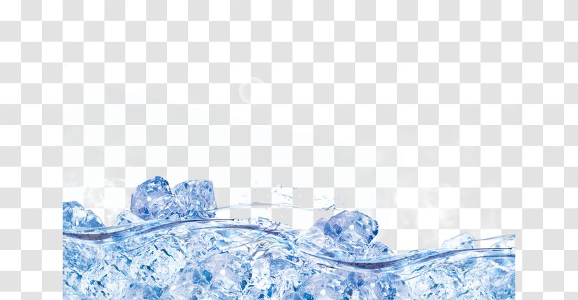Ice Cube Drop Splash - Iceberg Layered PSD Material Transparent PNG