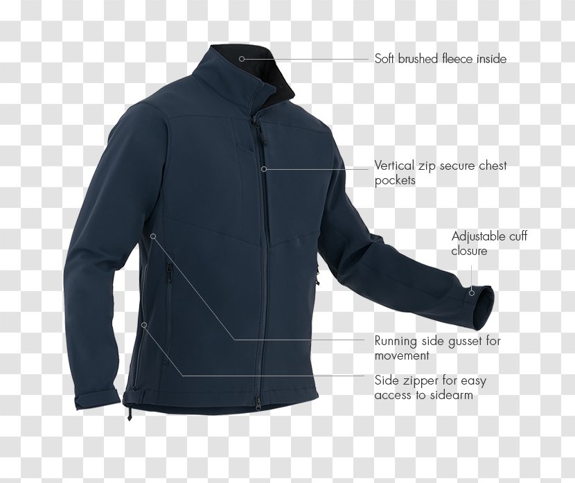 Polar Fleece Jacket Sleeve Softshell Clothing - Black - Shell Transparent PNG