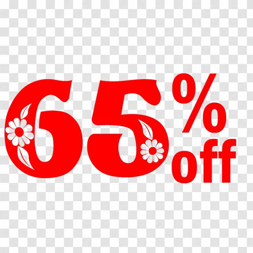 Spring Sale 65% Off Discount Tag. - Coupon - Logo Transparent PNG