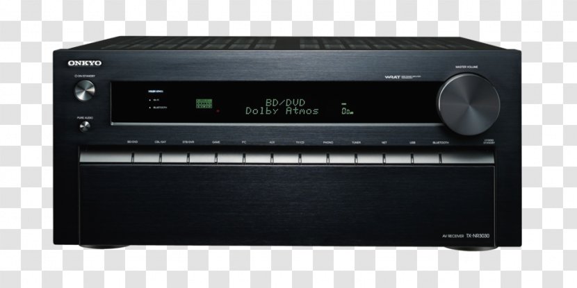 AV Receiver Onkyo Home Theater Systems Loudspeaker Dolby Atmos - Av - Akai Sound Card Transparent PNG
