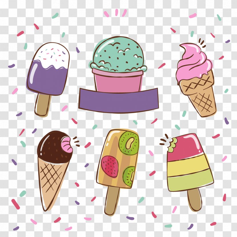 Ice Cream Cone Parfait Chocolate - Neapolitan - Vector Cartoon Transparent PNG