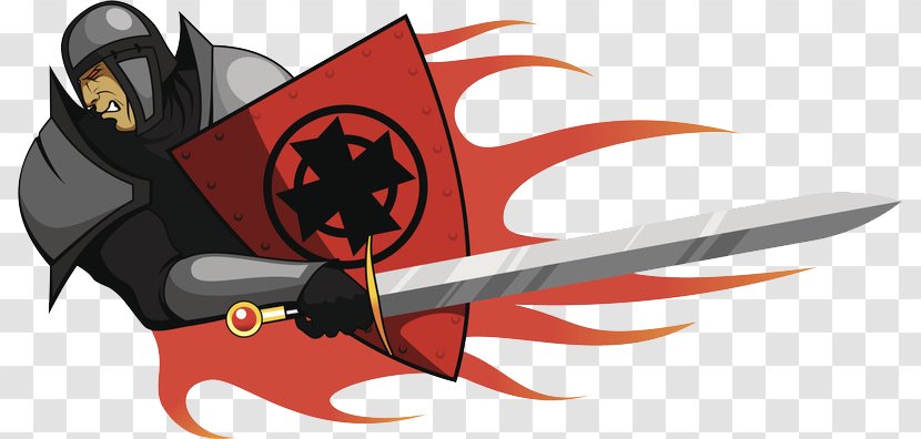 Sword Knight Clip Art - Shield - Samurai Transparent PNG