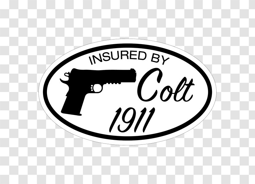 M1911 Pistol Colt's Manufacturing Company Logo Firearm Sticker - Area Transparent PNG