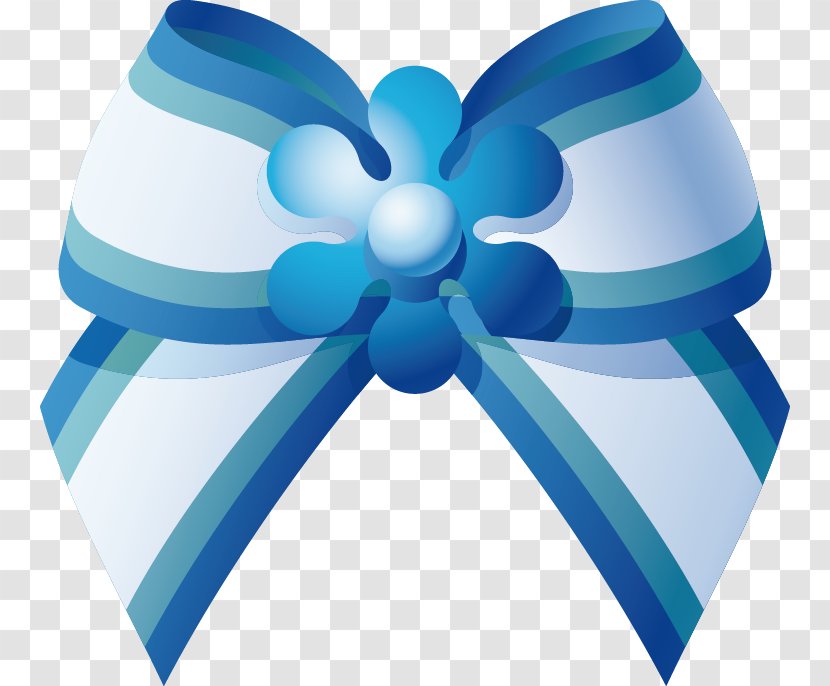 Blue Euclidean Vector Icon - Turquoise - Beautiful Bow Creative Transparent PNG