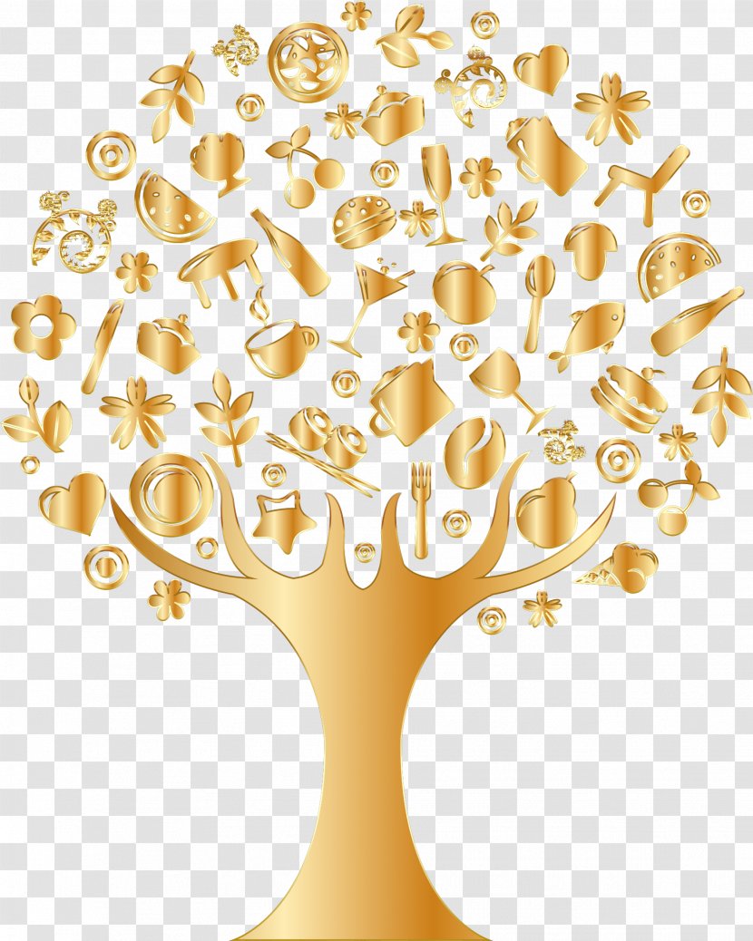 Tree Gold Clip Art - Metal - Abstract Background Transparent PNG