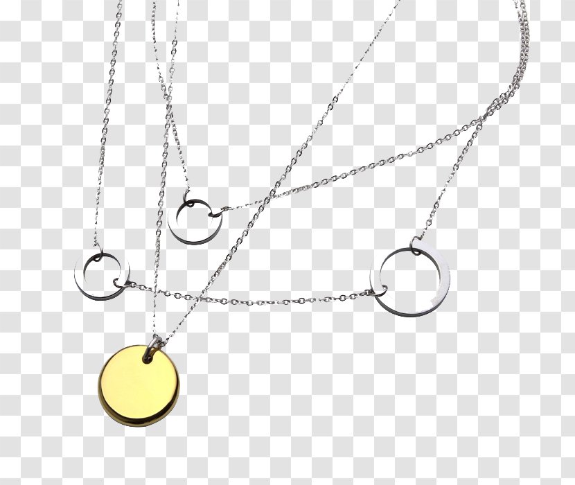 Locket Necklace Ring - Silver Transparent PNG