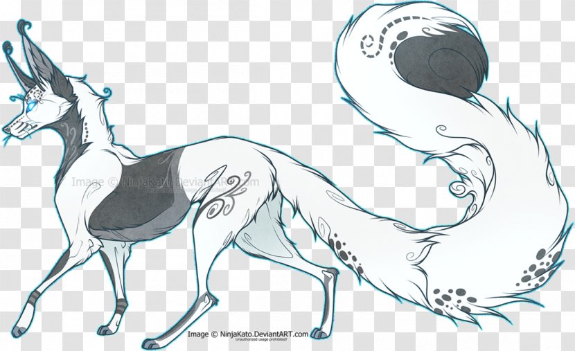 Drawing Dog Kitsune Art Sketch - Tail - Digital Markings Transparent PNG