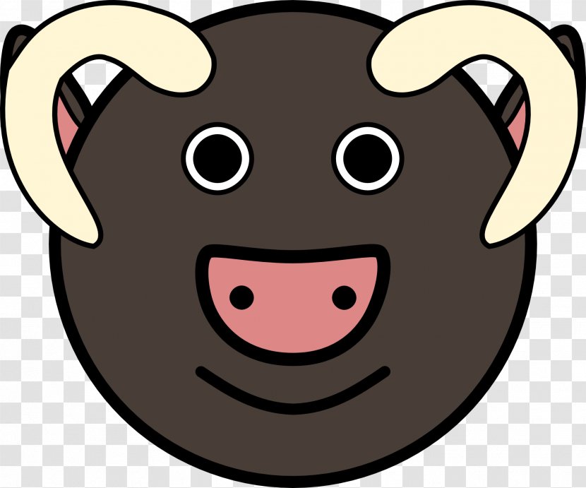 Ox Cattle Bull Clip Art - Facial Expression - Pig Transparent PNG
