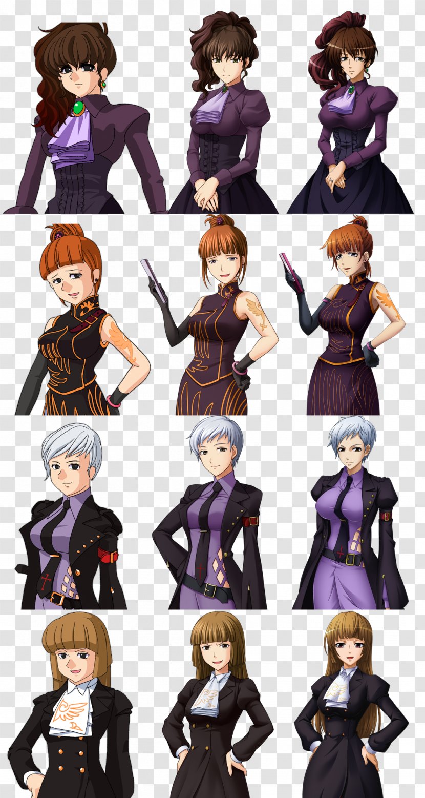 Umineko When They Cry Hair Coloring Cartoon Long - Watercolor - Comparison Transparent PNG