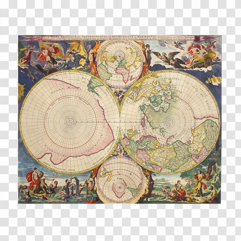 Globe Early World Maps Cartography - Poster - Old Map Transparent PNG