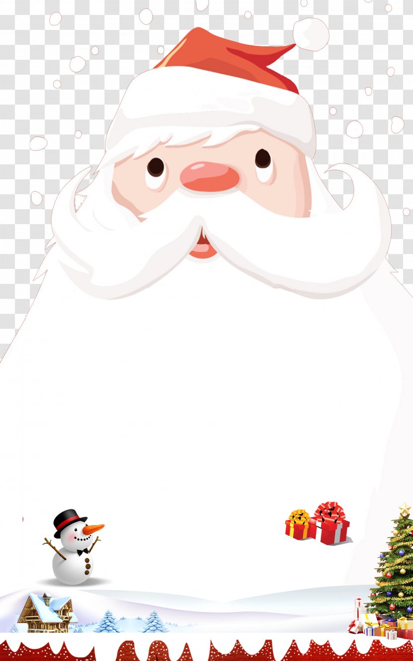 Santa Claus Christmas Ornament Poster - Sales Promotion - Background. Transparent PNG