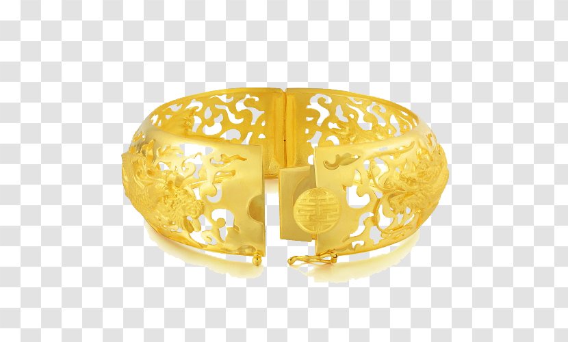 Bracelet Bangle Chow Sang Gold - FlowerDragon Marriage 58864K Five Female Models Transparent PNG