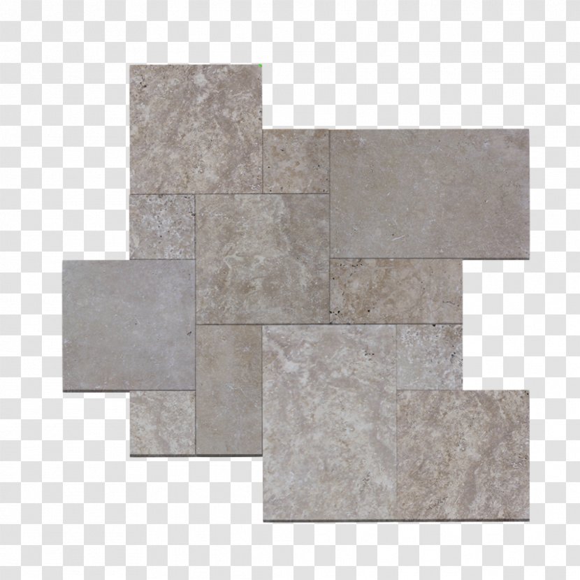 Travertine Floor Paver Stone Tile - Rectangle Transparent PNG