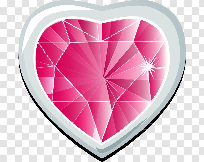 Gemstone Heart Diamond Clip Art Transparent PNG