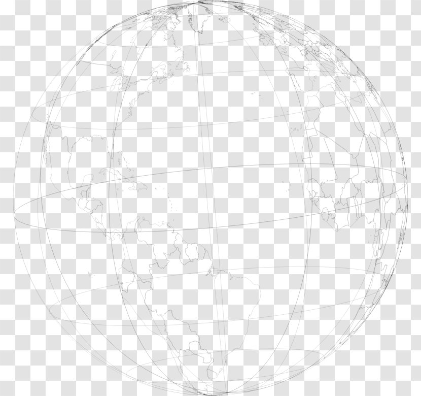 Globe Sphere Earth Map Projection - Geometry Transparent PNG