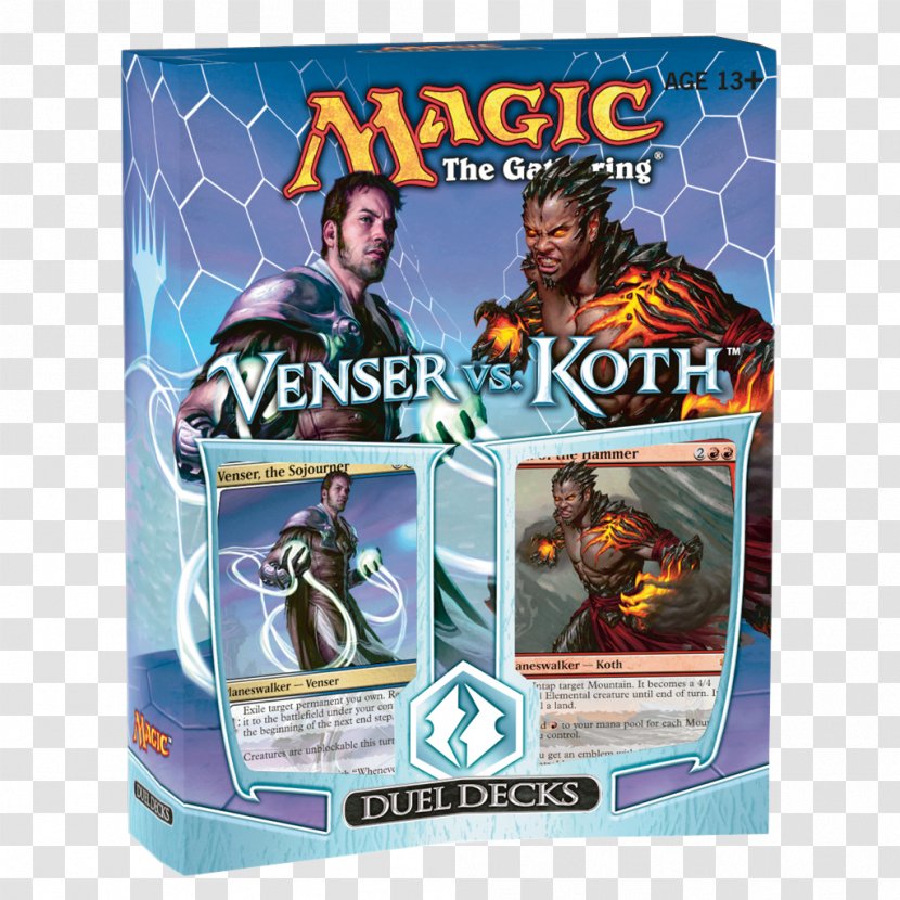 Magic: The Gathering Duel Decks: Knights Vs. Dragons Planeswalker Venser Koth Elspeth Tezzeret - Toy - Decks Vs Transparent PNG