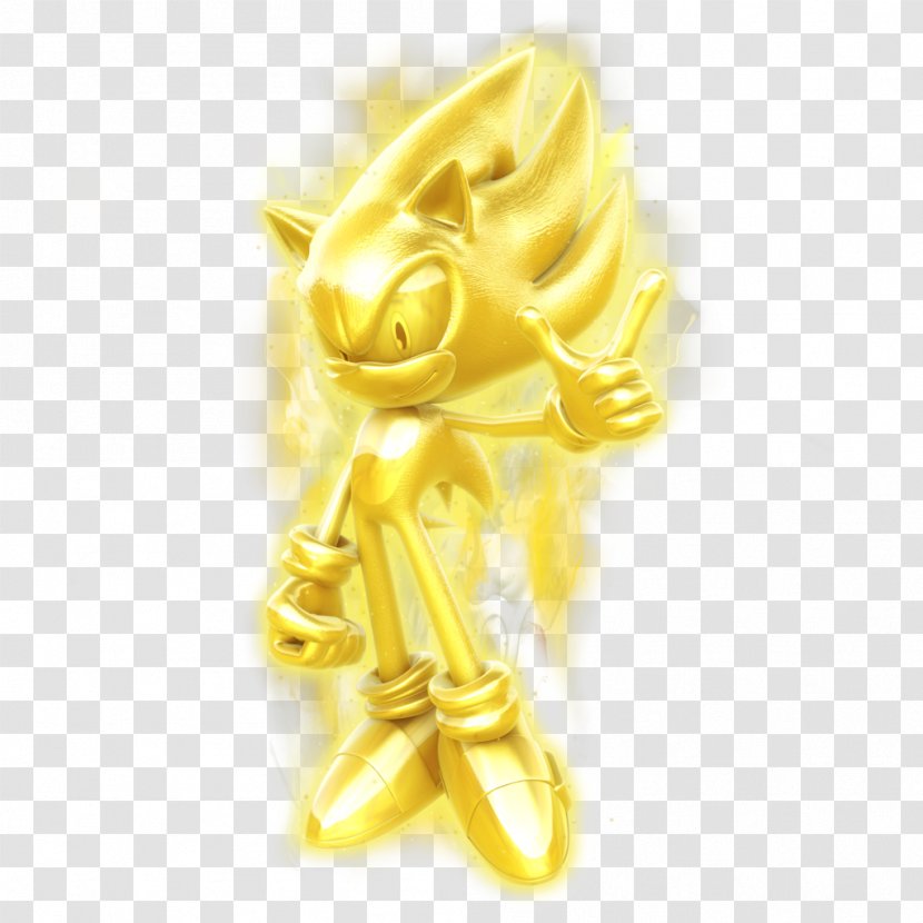 Sonic Unleashed Adventure 2 The Hedgehog Shadow - Gold - Golden Statue Transparent PNG