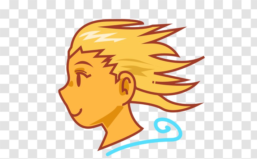 Emoji Wind Sticker Facial Hair Clip Art - Happiness Transparent PNG