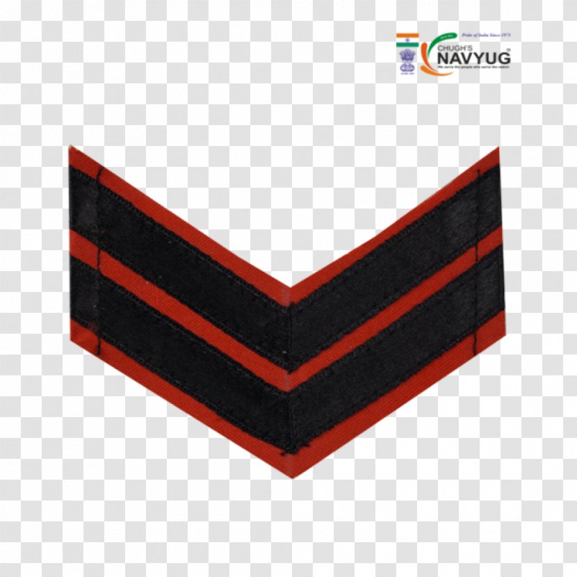 Military Rank Badge Corporal National Cadet Corps Army - Indian - Red Cloth Belt Transparent PNG
