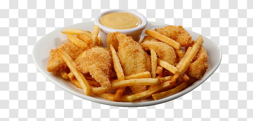 French Fries Fish And Chips Chicken Fingers Nugget - Junk Food Transparent PNG