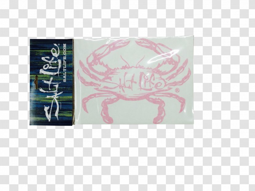 Crab Decal Sticker Endless Summer Surf Shop Label - Pink Transparent PNG
