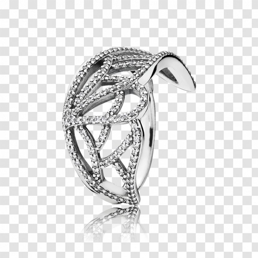 Pandora Cubic Zirconia Ring Silver Jewellery - Charm Bracelet Transparent PNG