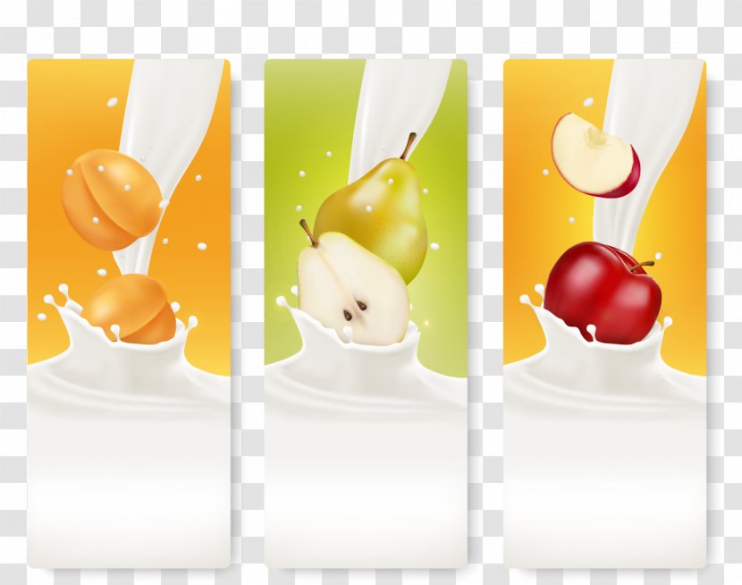 Milk Frozen Yogurt Fruit Stock Photography - Vector Pear Transparent PNG