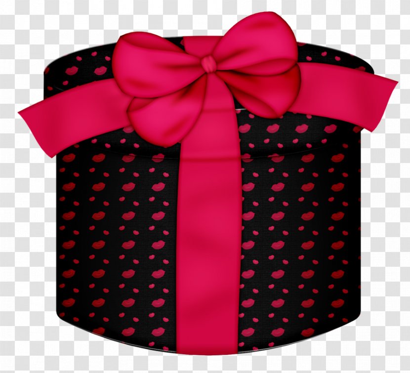 Gift Box Ribbon Clip Art - Black - Kiss Round Clipart Transparent PNG