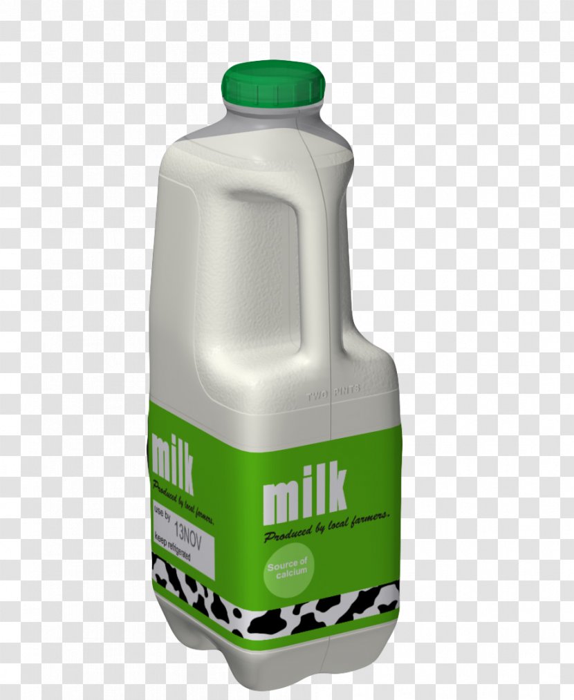 Bottle Milk 3D Computer Graphics - Water - Green Yogurt Transparent PNG