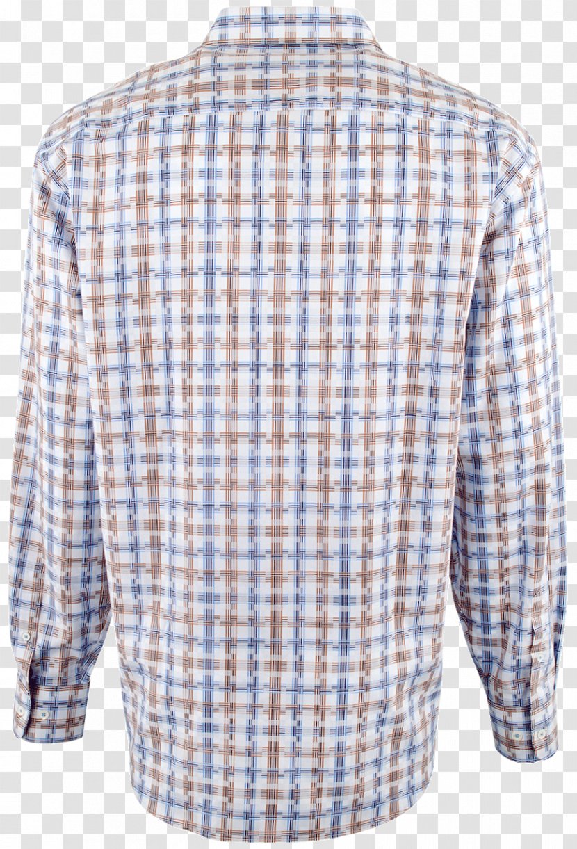 Dress Shirt Tartan Collar Sleeve Button - Basket Weave Transparent PNG
