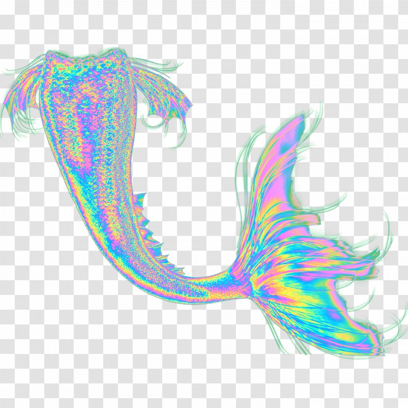 Mermaid Siren Image Holography Drawing - Pastel Transparent PNG