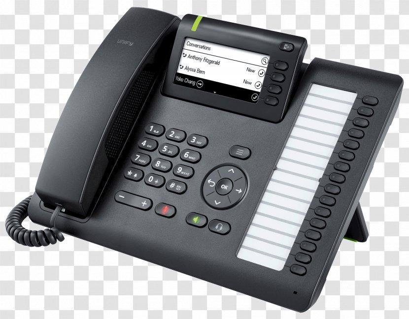 Telephone OpenScape Desk Phone CP400 Black Unify Software And Solutions GmbH & Co. KG. IP 55G Telecommunication - Home Business Phones - Gmbh Co Kg Transparent PNG