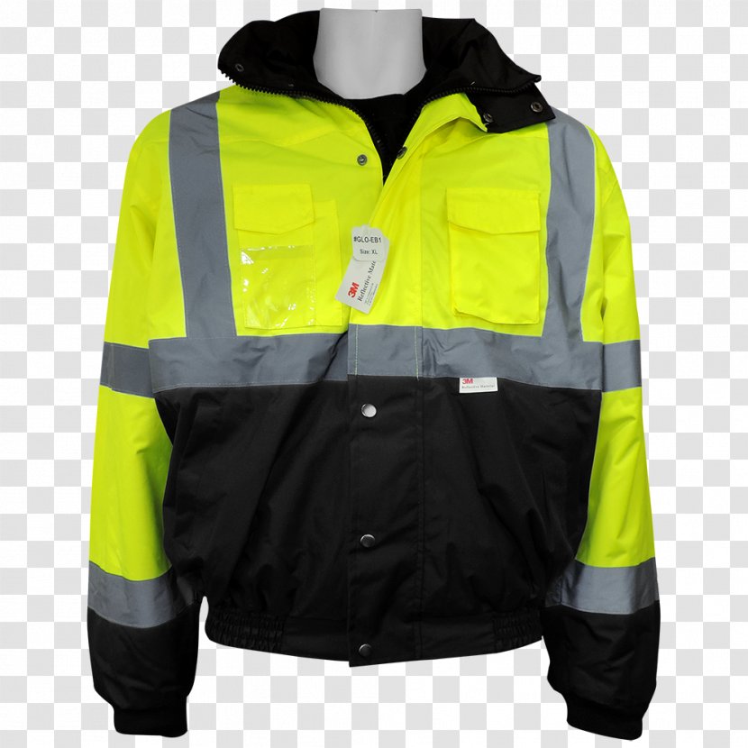 Flight Jacket High-visibility Clothing Polar Fleece Hood - Safety Vest Transparent PNG